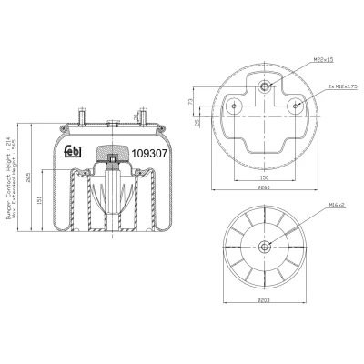 Kuva FEBI BILSTEIN 109307 Metallipalje, ilmajousitus