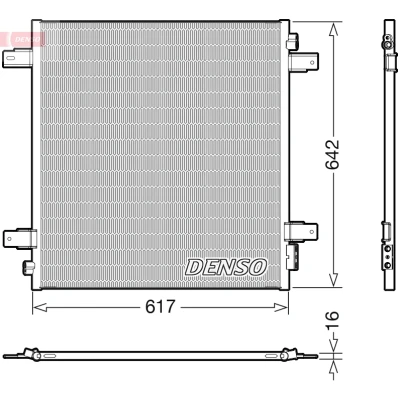 Kuva DENSO DCN46027 Ilmastoinnin Lauhdutin Vedenerottimella R 134a