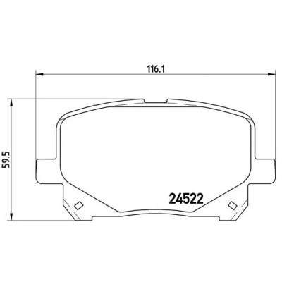 Kuva BREMBO P 83 100 Jarrupalat Ilman kulumisenilmaisinta tarvikkeita TOYOTA: Previa / Estima II