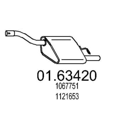 Kuva MTS 01.63420 Takaäänenvaimennin 680 FORD: Focus Mk1 Hatchback