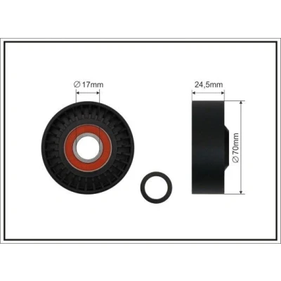 Kuva Kiristysrulla, moniurahihna MITSUBISHI COLT VI, SMART FORFOUR OE 1345A001, 639 200 04 70, 6392000470