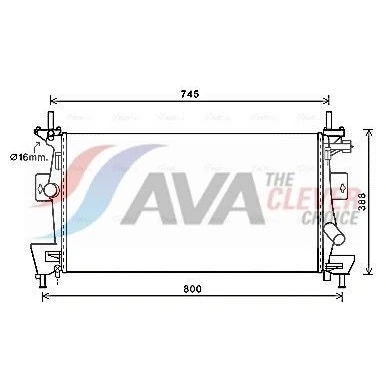 Kuva Jäähdytin,moottorin jäähdytys AVA QUALITY COOLING FD2475