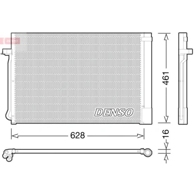 Kuva DENSO DCN05013 Ilmastoinnin Lauhdutin Vedenerottimella 628x461x16 R 134a 628 BMW: X5