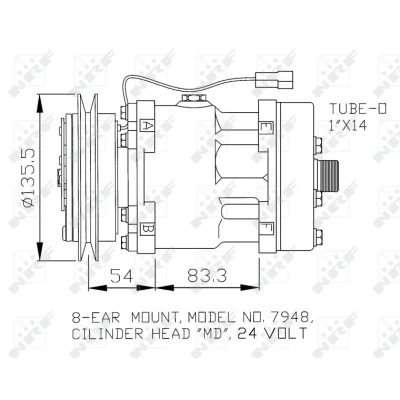 Kuva Kompressori, ilmastointilaite NRF 32074
