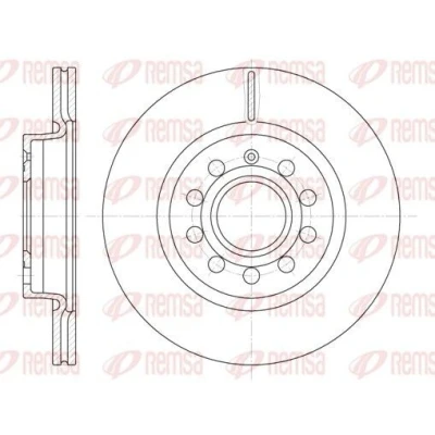 Kuva REMSA 6647.10 Jarrulevyt Etuakseli 279,9, 279,9 22 9 Tuuletettu VOLKSWAGEN: GOLF 5, 6, SKODA: Octavia 2 Combi, II Hatchback, Yeti