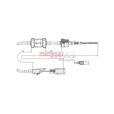 Kuva METZGER 412.11 Kytkinvaijeri COFLE FIAT: Punto I Hatchback