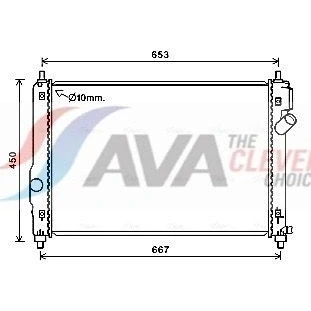 Kuva AVA COOLING SYSTEMS CT2064 Jäähdytin Alumiini 600mm 418mm 16mm Ilman nestesäiliötä Jäähdytysrivat juotetut