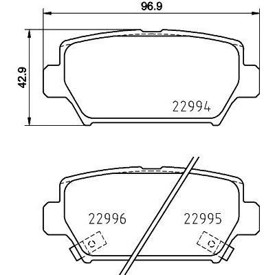 Kuva HELLA 8DB 355 039 401 Jarrupalat akustisella kulumavaroittimella MITSUBISHI: Eclipse Cross