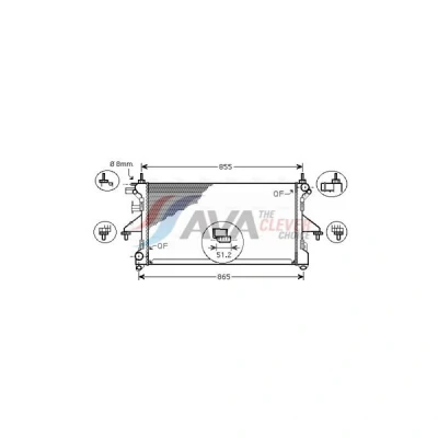 Kuva PRASCO PEA2308 Jäähdytin Alumiini 780 377 34 pikaliittimet Jäähdytysrivat mekaan. kiinnitetyt FIAT: Ducato III Flatbed Kuorma auto / Alusta