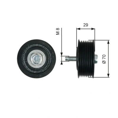 Kuva GATES FleetRunner Micro V Kit T36773 Ohjainrulla urilla NISSAN: Qashqai / Qashqai+2 I, 2