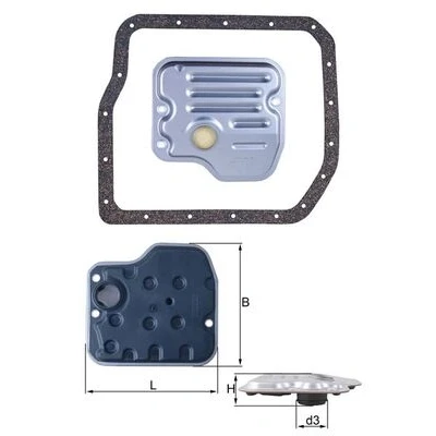 Kuva MAHLE ORIGINAL HX 237D Hydrauliikkasuodatin, Automaattivaihteisto Tiivisteillä TOYOTA: RAV4 III SUV