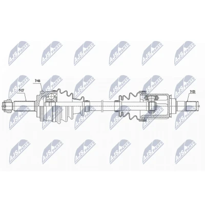 Kuva Vetoakseli, Etuakseli, vasen KIA CEE&#039;D Halvkombi, SW, PRO OE 495011H010