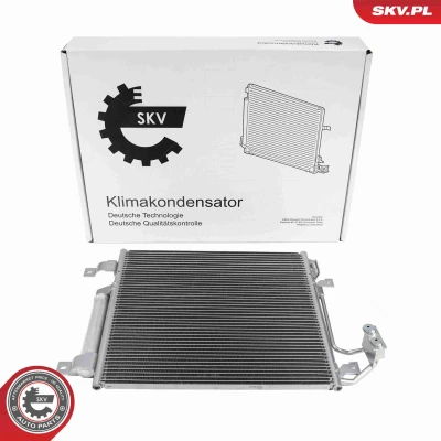 Kuva ESEN SKV 86SKV496 Ilmastoinnin Lauhdutin ilman vedenerotinta Alumiini 459mm JEEP: Wrangler III SUV (JK) 3.8, 2.8 CRD, 3.6 V6, 3.8 RWD 2007 2011