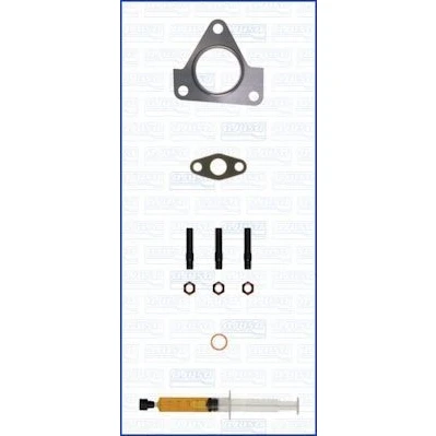 Kuva AJUSA JTC11434 Asennussarja Turboahdin with studs, syringe oil Tiivisteillä asennusohjeella MERCEDES BENZ: E sarja Sedan
