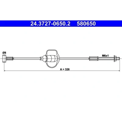 Kuva ATE 24.3727 0650.2 Käsijarruvaijeri 326 FORD: Focus Mk1 Farmari, Hatchback, Sedan