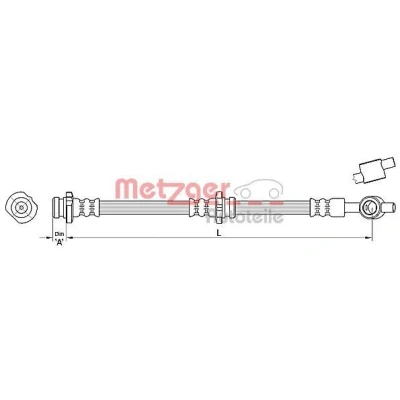 Kuva METZGER 4110384 Jarruletku 493 NISSAN: Almera Tino