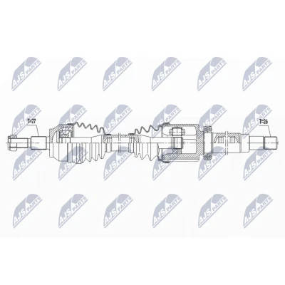 Kuva Vetoakseli, Etuakseli, oikea FORD OE 1867866, DV613B436KA, DV613B436KB