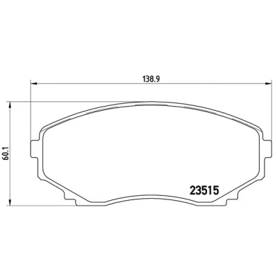 Kuva BREMBO P 49 028 Jarrupalat akustisella kulumavaroittimella Ilman tarvikkeita MAZDA: MPV 2