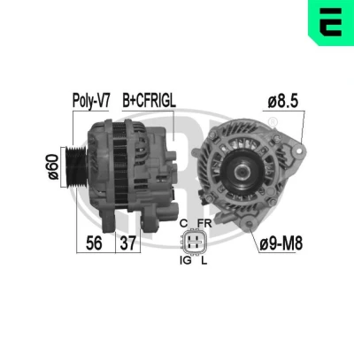 Kuva Laturi HONDA CIVIC Hatchback VIII, Sedan FR V OE 31100 RNA A01, 31100R NAA 012M2, A002TC1391