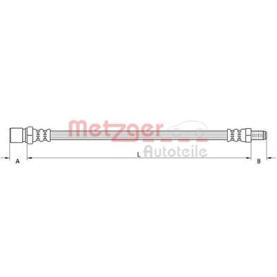 Kuva METZGER 4111379 Jarruletku Etuakseli, vasen, oikea 414 ALFA ROMEO: Giulietta Hatchback