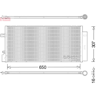 Kuva DENSO DCN20024 Ilmastoinnin Lauhdutin Vedenerottimella R 134a
