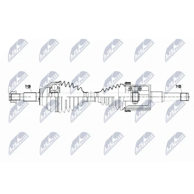 Kuva Vetoakseli FORD USA EXPLORER (u5_), Etuakseli, vasen OE BB53 3B437 CB, CC, CD