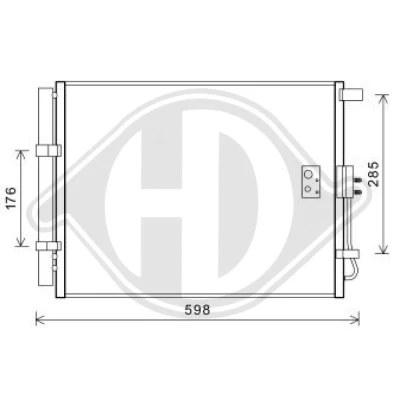 Kuva DIEDERICHS DCC1925 Ilmastoinnin Lauhdutin Vedenerottimella Climate HYUNDAI: i30 II Farmari