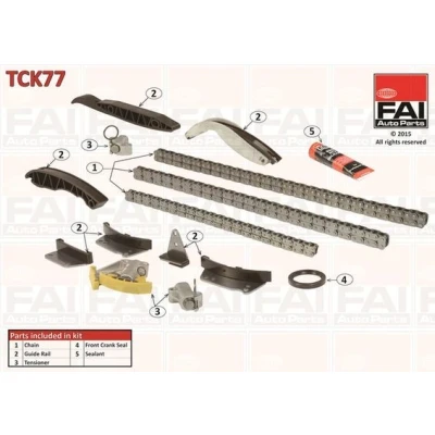 Kuva FAI AutoParts TCK77 Jakoketjusarja Tiivisteillä, ilman hammaspyöriä Yksinkertainen, Niittiketju KIA: SORENTO 1
