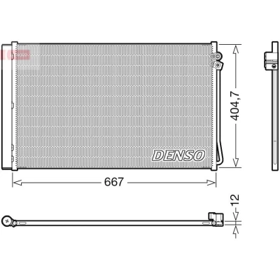 Kuva DENSO DCN17062 Ilmastoinnin Lauhdutin Vedenerottimella R 134a MERCEDES BENZ: Vito Van