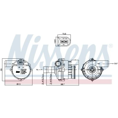 Kuva Lisävesipumppu, Oikea OPEL, RENAULT, VAUXHALL OE 144B0JG70A, 4416966, 8200285950
