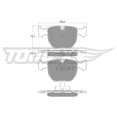 Kuva TOMEX brakes TX 13 23 Jarrupalat Etuakseli Kulumisenilmaisemelle BMW: X3, 5 Touring, Sedan