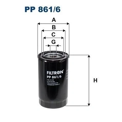 Kuva FILTRON PP 861/6 Polttoainesuodatin Ruuvattava suodatin