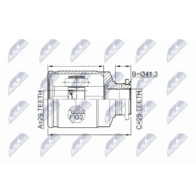 Kuva NTY NPW SB 011 Vetonivel Etuakseli, Vaihteiston puoli SUBARU: Impreza I Sedan, Farmari, Legacy 3