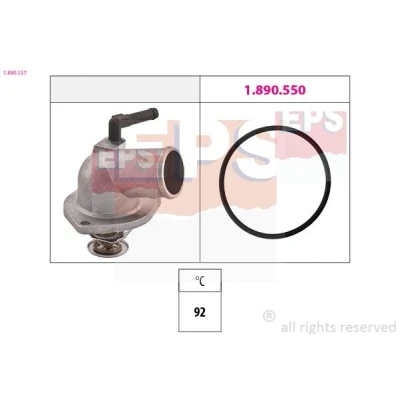 Kuva FACET 7.8157 Termostaatti 92 Made in Italy OE Equivalent OPEL: Astra G CC, Caravan, Zafira A