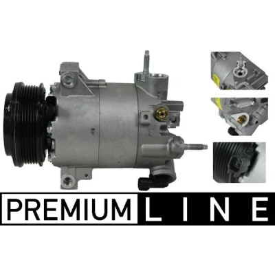 Kuva MAHLE ORIGINAL ACP 551 000P Ilmastoinnin Kompressori 7VS16EC 12 PAG 46 YF R 1234yf, 134a Tiivisterenkaalla ilman öljynpäästöruuvia FORD: FIESTA 6
