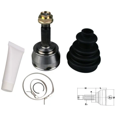 Kuva Nivelsarja, vetoakseli, Etuakseli, Pyörän puoli FIAT DOBLO Minibus, minivan, Skåp/stor limousine OE 46307572, 46307913, 46308205