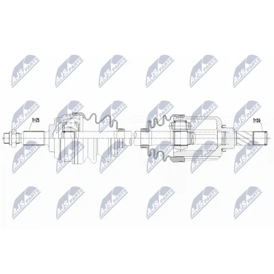 Kuva NTY NPW RE 146 Vetoakseli Etuakseli, vasen 700 DACIA: Duster SUV