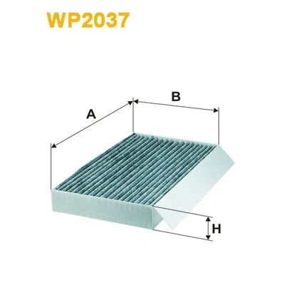 Kuva WIX FILTERS WP2037 Raitisilmasuodatin Aktiivihiilisuodatin 260mm 149mm 34mm RENAULT: MEGANE 3 Grandtour, Coupe,