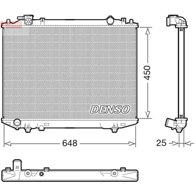 Kuva DENSO DRM10117 Jäähdytin 450 658 25 FORD: Ranger Mk2