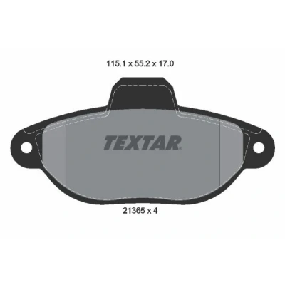 Kuva TEXTAR 2136502 Jarrupalat Ei kulumisenilmaisimelle