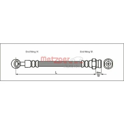 Kuva METZGER 4110405 Jarruletku 266 Banjo