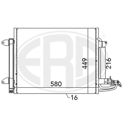 Kuva ERA 667054 Ilmastoinnin Lauhdutin Vedenerottimella VOLKSWAGEN: Caddy 3