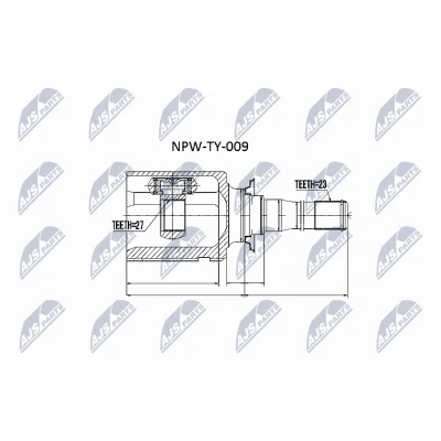 Kuva NTY NPW TY 009 Vetonivel Etuakseli, oikea, Vaihteiston puoli TOYOTA: RAV4 III SUV, IV Yaris I Hatchback, LEXUS: RX II