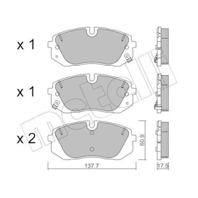 Kuva METELLI 22 1370 0 Jarrupalat akustisella kulumavaroittimella