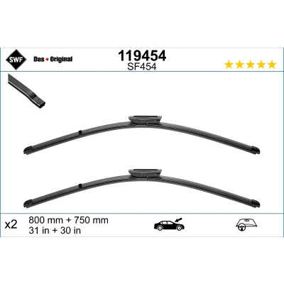 Kuva Pyyhkijänsulka Swf Visioflex 119454 Edessä Rungottomat CITROËN: C4 I Grand Picasso, Picasso 1