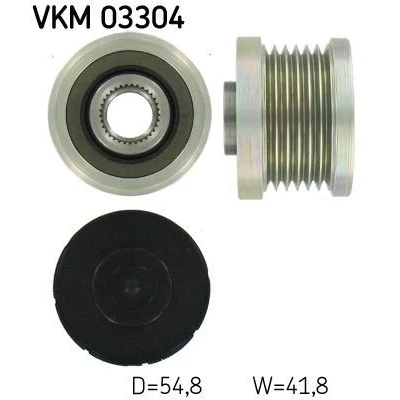 Kuva SKF VKM 03304 Laturin Vapaakytkin PEUGEOT: 208 I Hatchback, Partner II Tepee, 5008 I, CITROËN: C4 Hatchback