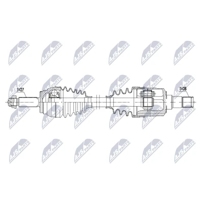 Kuva Vetoakseli, Etuakseli, vasen HYUNDAI IONIQ, KIA NIRO I OE 49500 G2000, G5000