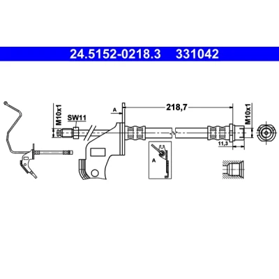 Kuva ATE 24.5152 0218.3 Jarruletku 230 M10x1 OPEL: Astra H GTC