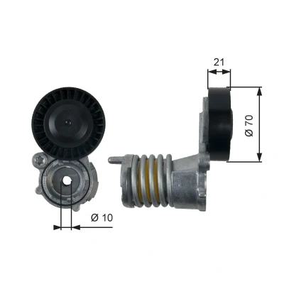 Kuva GATES T39157 Kiristysrulla FleetRunner Micro V Stretch Fit VOLVO: V50