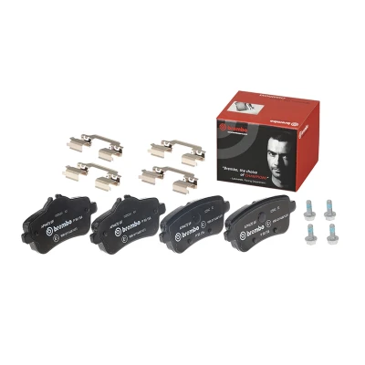 Kuva BREMBO P 50 156 Jarrupalat Kulumisenilmaisemelle Jarrusatulan ruuveilla Tarvikkeilla
